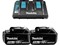 Комплект аккумулятор LXT 18.0 В BL1850B 2 шт. + зарядное устройство DC18RD MAKITA - фото 232227