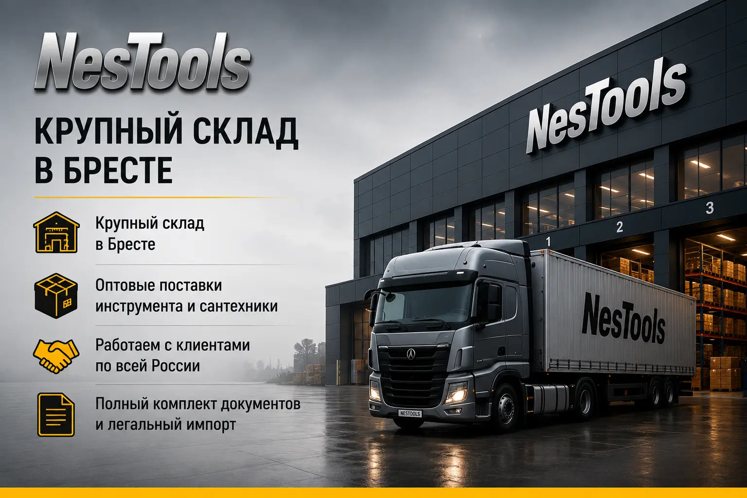 NesTools — склад в Бресте, Беларусь, и оптовые поставки